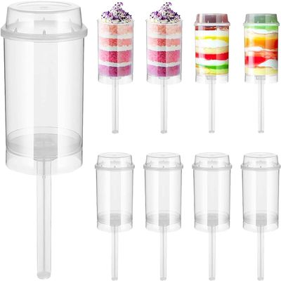 40 pcs Pushable Cake Holders Containers Lids Desserts Ice Cream Weddings Birthdays Parties
