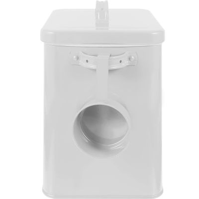Metal Laundry Soap Dispenser Container Holder with Scoop Laundry Powder Box Pet Food Storage Bin Kitchen Food Canister Pantry Organizer Pods Bin Holder Bin White
