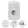 Metal Laundry Soap Dispenser Container Holder with Scoop Laundry Powder Box Pet Food Storage Bin Kitchen Food Canister Pantry Organizer Pods Bin Holder Bin White view 2