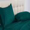 4 Piece Attached Waterbed Sheet-Set with Fitted Sheet Cool Breathable and Ultra Soft Rich 100% Egyptian Cotton 8 Inch Deep Pocket King/Cal-King Size, Teal Stripe view 2