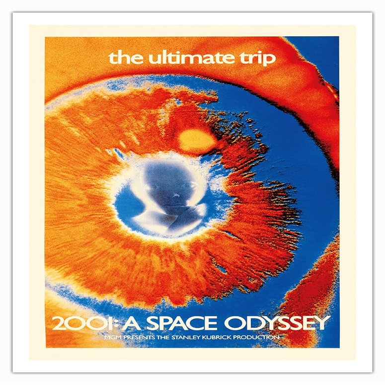 2001 A Space Odyssey - Directed by Stanley Kubrick - Vintage Film Movie Poster by Mike Kaplan c.1968 - Fine Art Matte Paper Print (Unframed) 20x26in