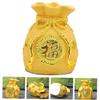 Yardwe Creative Money Box Resin Piggy Bank Bag Shape Decorative Jar for Home Tabletop Stylish Saving Pot for Year Festival Decorations view 2