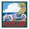 1929 Cap D'Antibes Grand Prix - Juan-les-Pins France - Vintage Car Racing Poster by Alexis Kow - Fine Art Matte Paper Print (Unframed) 16x20in view 1
