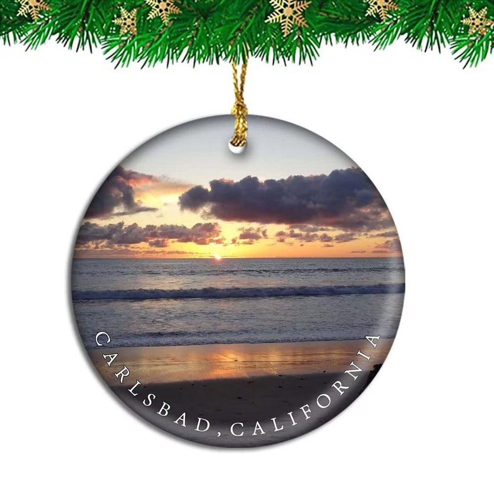Weekino Carlsbad California USA Creative Christmas Decorations Travel Souvenirs Personalized Christmas Tree Pendants Ornaments Gifts