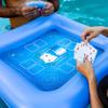 Poolcandy Floating Game Table with Waterproof Playing Cards  28 Inflatable Pool Card Table, Puncture-Resistant Vinyl, Self-Floating Poker Game Set view 1