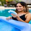 Poolcandy Floating Game Table with Waterproof Playing Cards  28 Inflatable Pool Card Table, Puncture-Resistant Vinyl, Self-Floating Poker Game Set view 2