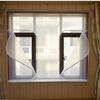 Insulating Film for Windows,Blackout Thermal Insulated Window Drapes Self-Adhesive Window Insulation Kit,Anti-Cold Windproof Noise Reducing Privacy Winter Warm Curtains,Custom (WxH1(51x71in)) view 2