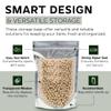 WaldOaks 100 Resealable Food Storage Bags, 7x10-inch Heat Sealable Stand Up Zip Bags, Waterproof Packaging Barrier, 40 fl oz view 3