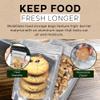 WaldOaks 100 Resealable Food Storage Bags, 7x10-inch Heat Sealable Stand Up Zip Bags, Waterproof Packaging Barrier, 40 fl oz view 4