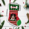 MALIHONG 3 Pack Personalized Merry Christmas Red Stockings with Cute Dog Shih Tzu Bone Green Buffalo Plaid Snowflake 14.4" view 2