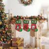 MALIHONG 3 Pack Personalized Merry Christmas Red Stockings with Cute Dog Shih Tzu Bone Green Buffalo Plaid Snowflake 14.4" view 4