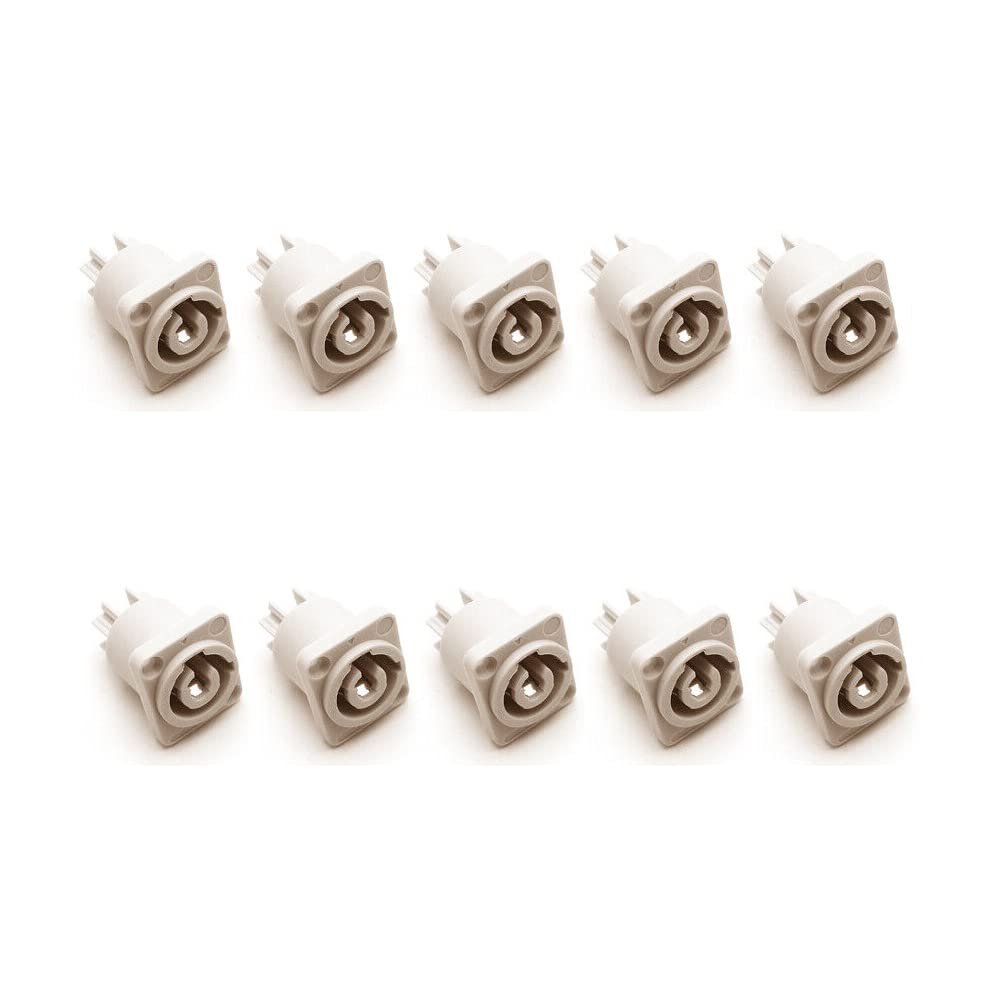 HUMARH Grey Rated 20A / 250V AC Connector Cable Plug for NAC3MPB-110-Pack