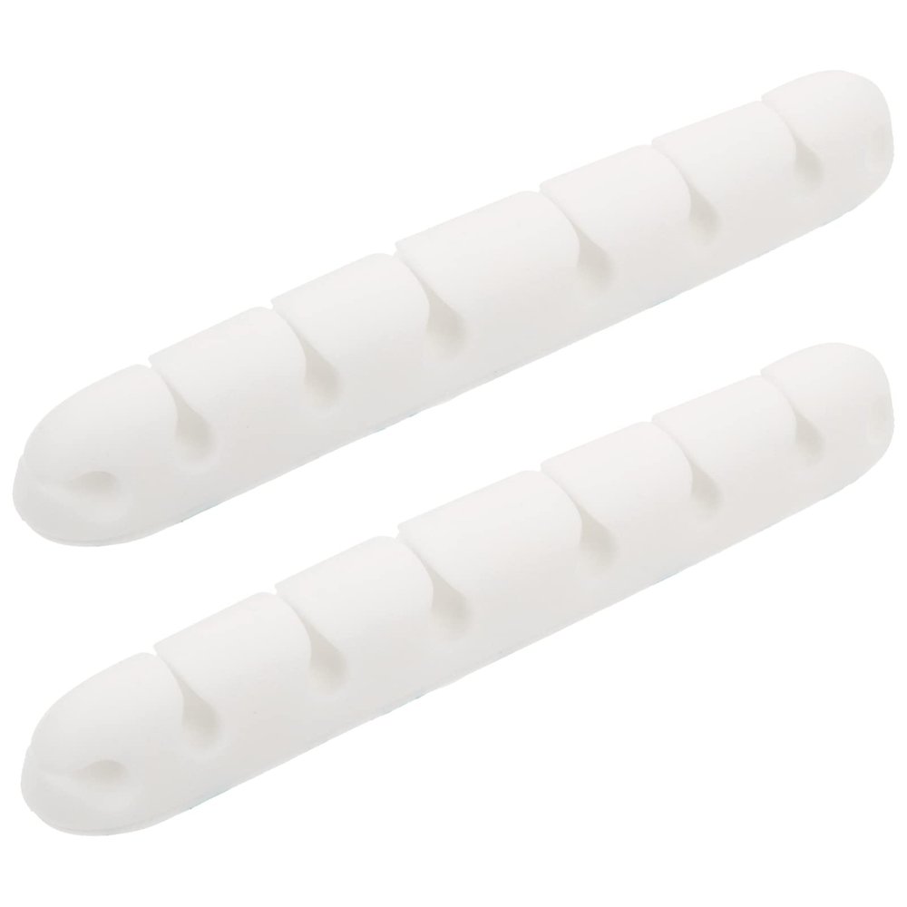 2pcs Silicone 8 Slot Adhesive Cable Holders for Desk