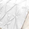 5 Pieces Pinch Pleated Bed Runners with 4 Pillow Shams Solid 100% Egyptian Cotton 1000 Thread Count, Soft Fade-Resistant Easy Care Decorative Bed Scarf Solid White view 4