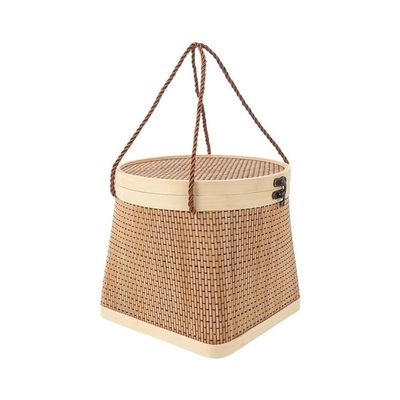 RDSAQWEXC Storage, 1-Pack, Woven Sundry Baskets, Crab Bamboo Storage Container, Retro Gift Candy Flower Holder