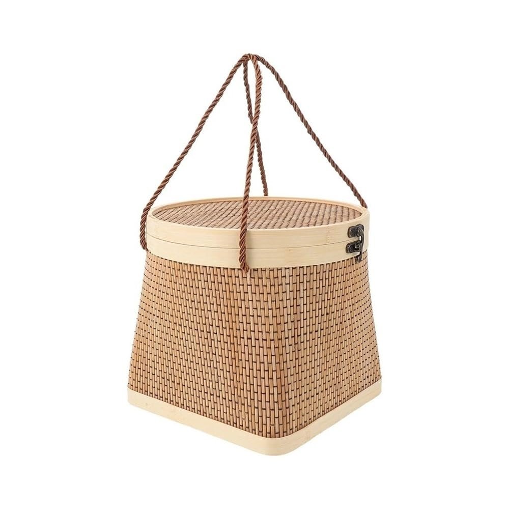 RDSAQWEXC Storage, 1-Pack, Woven Sundry Baskets, Crab Bamboo Storage Container, Retro Gift Candy Flower Holder
