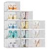 SIMPDIY Shoe Organizer, 12 Pack Shoe Storage Shoe Organizer for Closet, Shoe Boxes Clear Plastic Stackable Shoe Storage Boxes for Size 13 view 1