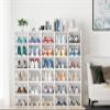 SIMPDIY Shoe Organizer, 12 Pack Shoe Storage Shoe Organizer for Closet, Shoe Boxes Clear Plastic Stackable Shoe Storage Boxes for Size 13 view 2