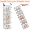 SIMPDIY Shoe Organizer, 12 Pack Shoe Storage Shoe Organizer for Closet, Shoe Boxes Clear Plastic Stackable Shoe Storage Boxes for Size 13 view 4