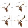 Large Faux Deer Head Wall Art,Deer Head Wall Decor Faux Taxidermy Animal Head Wall Art Pendant,Handmade Resin Deer Antlers Decor for Office Bar Holiday Home Decoration view 2