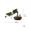UNNS Small Bonsai Artificial Plant Simulation Welcome Pine Bonsai Decoration Zen Fake Green Plant Bonsai Hotel Tea Room Study Decoration Fake Tree Artificial Potted Plants view 2
