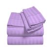 4 Piece Attached Waterbed Sheet-Set with Fitted Sheet Cool Breathable and Ultra Soft Rich 100% Egyptian Cotton 8 Inch Deep Pocket Super Single Size, Lilac Stripe view 1