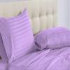 4 Piece Attached Waterbed Sheet-Set with Fitted Sheet Cool Breathable and Ultra Soft Rich 100% Egyptian Cotton 8 Inch Deep Pocket Super Single Size, Lilac Stripe view 2