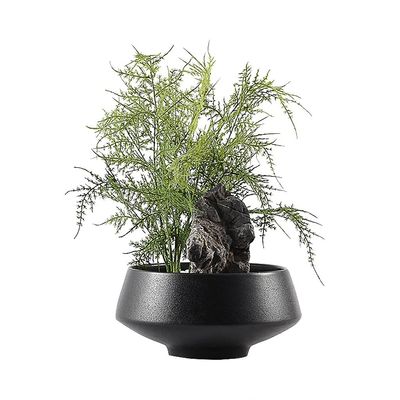 UNNS Small Bonsai Artificial Plant Bonsai Simulation Fine Leaf Green Plant Potted Plant Decoration Porch Living Room Office Tea House Bonsai Soft Decoration Decoration Artificial Potted Plants