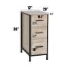 eclife 12" Bathroom Vanity Side Cabinet Floor Freestanding Cabinet W/3 Drawers & Metal Frame, Space Saver Storage Organizer for Bathroom (Oak) view 3
