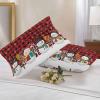 Outdoor Pillow Covers Waterproof, Christmas Snowman All Weather Cushion Case Set of 2, Red Black Plaid Xmas Tree Winter Snowflake Lumbar Pillowcase for Sofa Couch Bed Decor Patio Furniture 20"x12" view 2