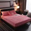 QQXX Quilted Velvet Fitted Sheet with 11.8in Deep Pockets,Ultra Soft Thick Wrinkle Free Bedding Sheet,Breathable Mattress Cover for Bed Mattress Protector,Pink a,200x220cm(79x87) view 1