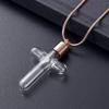 SHEIL Glass Cross Stainless Steel Cremation Necklace Hold Human/Pet Memorial Ashes Pendant Keepsake Jewelry in Stainless Steel view 3