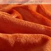QQXX Velvet 11.8" Deep Pocket Fitted Sheet,Soft Thicken Bed Sheet, Winter Warm Mattress Protector Cover with Elastic Bottom for Bedroom Decoration,Orange,180x200cm(71x79) view 4
