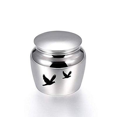 SHEIL Pet Cremation Jewelry for Dog/Cat Funeral Ashes Stainless Steel Memorial Urn Custom Engraved Keepsake Casket