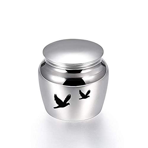 SHEIL Pet Cremation Jewelry for Dog/Cat Funeral Ashes Stainless Steel Memorial Urn Custom Engraved Keepsake Casket