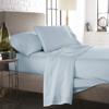 LaxLinen Emperor Size Sheet Set Light Blue Solid- 4 Pc 100% Egyptian Cotton Adjustable Bed Sheets-All Around Elastic Fits up to 16" inches deep Pockets- 600 TC (Emperor- 84" X 84") view 2