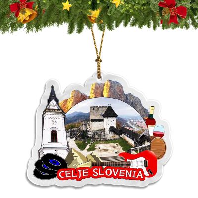 Celje Slovenia Christmas Ornament Acrylic Christmas Tree Pendant Decorations Classic Travel Souvenir Gift Collection -983