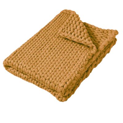 MHUQIA Chunky Knit Blanket 50x60in, Queen Size Handmade Luxury Chenille Blanket, Soft Cozy Woven Blanket for Couch Sofa Bed, Tight Braided Thick Cable Knitted Black Throw Blanket