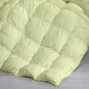 1 Piece Pinch Pleated Comforter 500 GSM Fill Power Queen/Full(88x88) / Ivory Quilted 100% Pure Cotton Down Alternative Comforter with Classic Look All Season Pintuck Comforter Only view 2