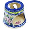Polmedia Polish Pottery Heater - Lavender Harmony Pattern Handmade in Boleslawiec Poland + Certificate of Authenticity view 3