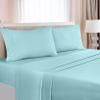 Bed Sheet Set - 4 Pcs Bedding Set - Soft Egyptian Cotton Sheet Set 15 inches deep Full/Aqua view 1