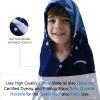 VOOVA & MOVAS Toddler Bath Towel with Hood for Kids Age 3-8, 30''X50, Soft | Thick | Absorbent Cotton Wrap Blanket, Beach, Pool, Swim | Bath Use, Dinosaur Under The UFO view 2