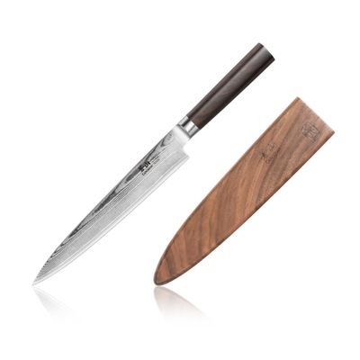 Cangshan HAKU Series 8-Inch Sashimi Knife with Sheath, Forged X-7 Damascus Steel, 501103