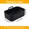 2pcs Air Fryer Pad Silicone Baking Tray Liners for Air Fryer Basket for Air Fryer Baking Tray with Handles Silicone Baking Baskets Kitchen Supplies Air Fryer Basket Baking Supplies view 2