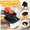 2pcs Air Fryer Pad Silicone Baking Tray Liners for Air Fryer Basket for Air Fryer Baking Tray with Handles Silicone Baking Baskets Kitchen Supplies Air Fryer Basket Baking Supplies view 3