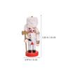 4pcs Nutcracker Wood Figurines Xmas Tree Decor Xmas Tree Hanging Figures Xmas Party Decorations Xmas Pendants Xmas Decoration Party Props Puppets Wood Decor Window Wooden Supplies view 2