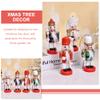 4pcs Nutcracker Wood Figurines Xmas Tree Decor Xmas Tree Hanging Figures Xmas Party Decorations Xmas Pendants Xmas Decoration Party Props Puppets Wood Decor Window Wooden Supplies view 4