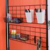 Proman Products FS17257 Galaxy II Indoor/Outdoor Room Divider (2-Panels, 36" w/Panel) with Accessory Rack 2 Wire Nets, 4 Plastic Bins, 4 Peg Hooks, 2 Wire Tray Baskets, Orange view 4