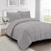 Wega Linen Luxurious Down Alternative Queen Size Comforter 3 Piece All-Season Light Grey Duvet Insert Queen (88'' x 92'') with Corner Tabs 100% Egyptian Cotton view 1