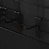 Proman Products FS17258 Galaxy II Indoor/Outdoor Room Divider (2-Panels, 36" w/Panel) with Accessory Rack 2 Wire Nets, 4 Plastic Bins, 4 Peg Hooks, 2 Wire Tray Baskets, Black view 3
